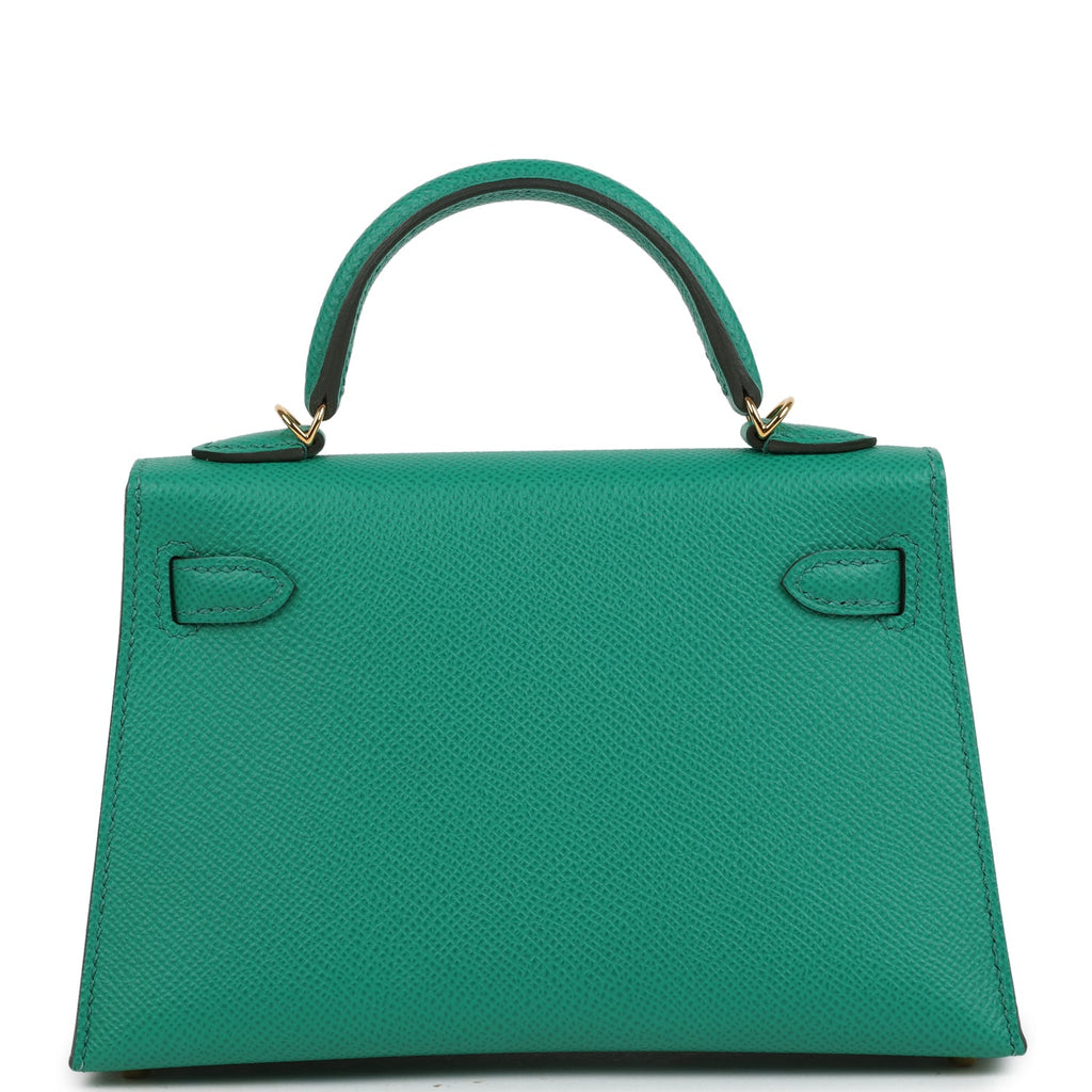 Hermes Kelly Sellier 20 Vert Jade Epsom Gold Hardware