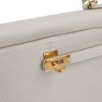 Hermes Kelly Retourne 25 Craie Togo Gold Hardware