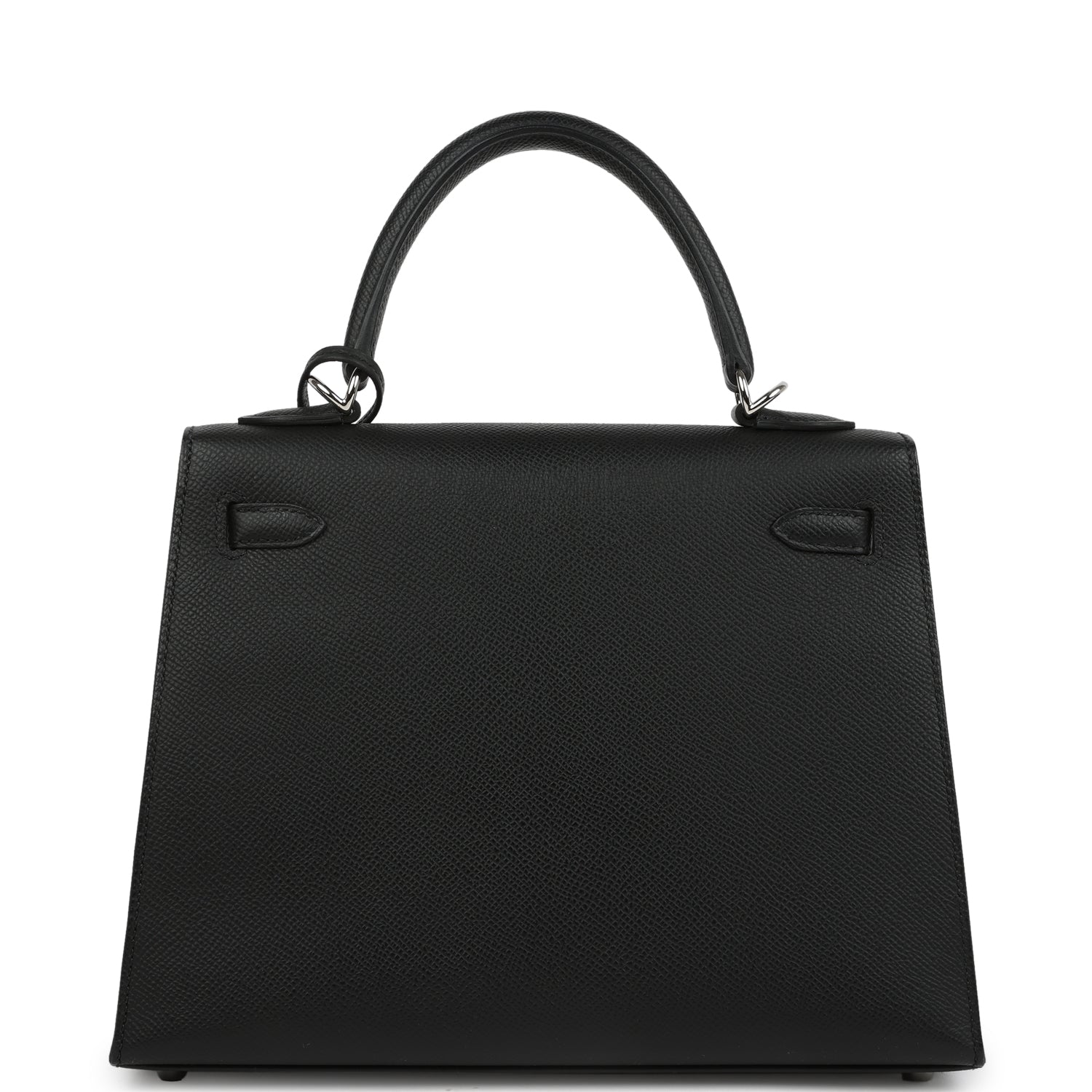 Hermes Kelly Sellier 25 Black Epsom Palladium Hardware