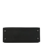 Hermes Kelly Sellier 25 Black Epsom Palladium Hardware