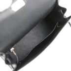 Hermes Kelly Sellier 25 Black Epsom Palladium Hardware