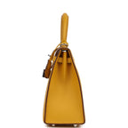 Hermes Kelly Sellier 25 Jaune Ambre Epsom Palladium Hardware