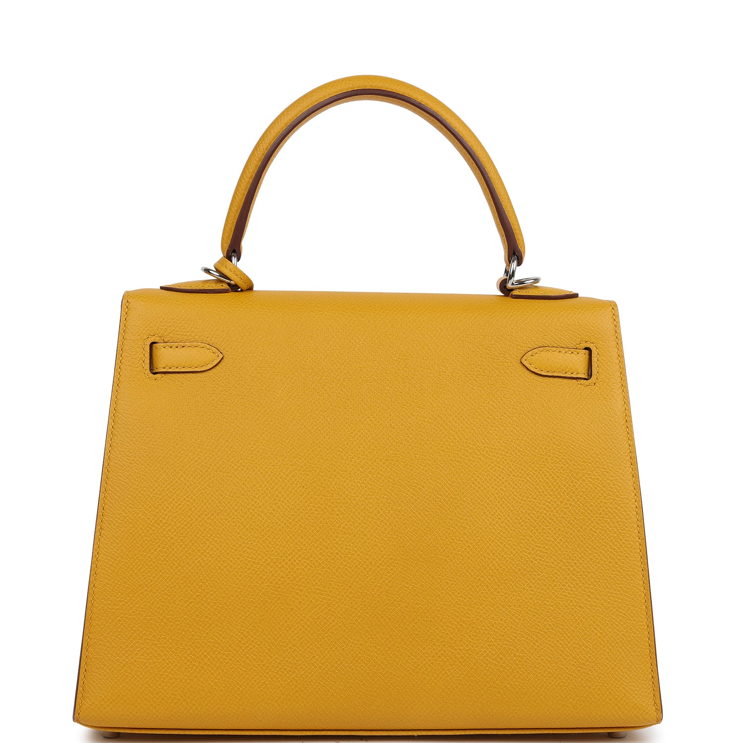 Hermes Kelly Sellier 25 Jaune Ambre Epsom Palladium Hardware