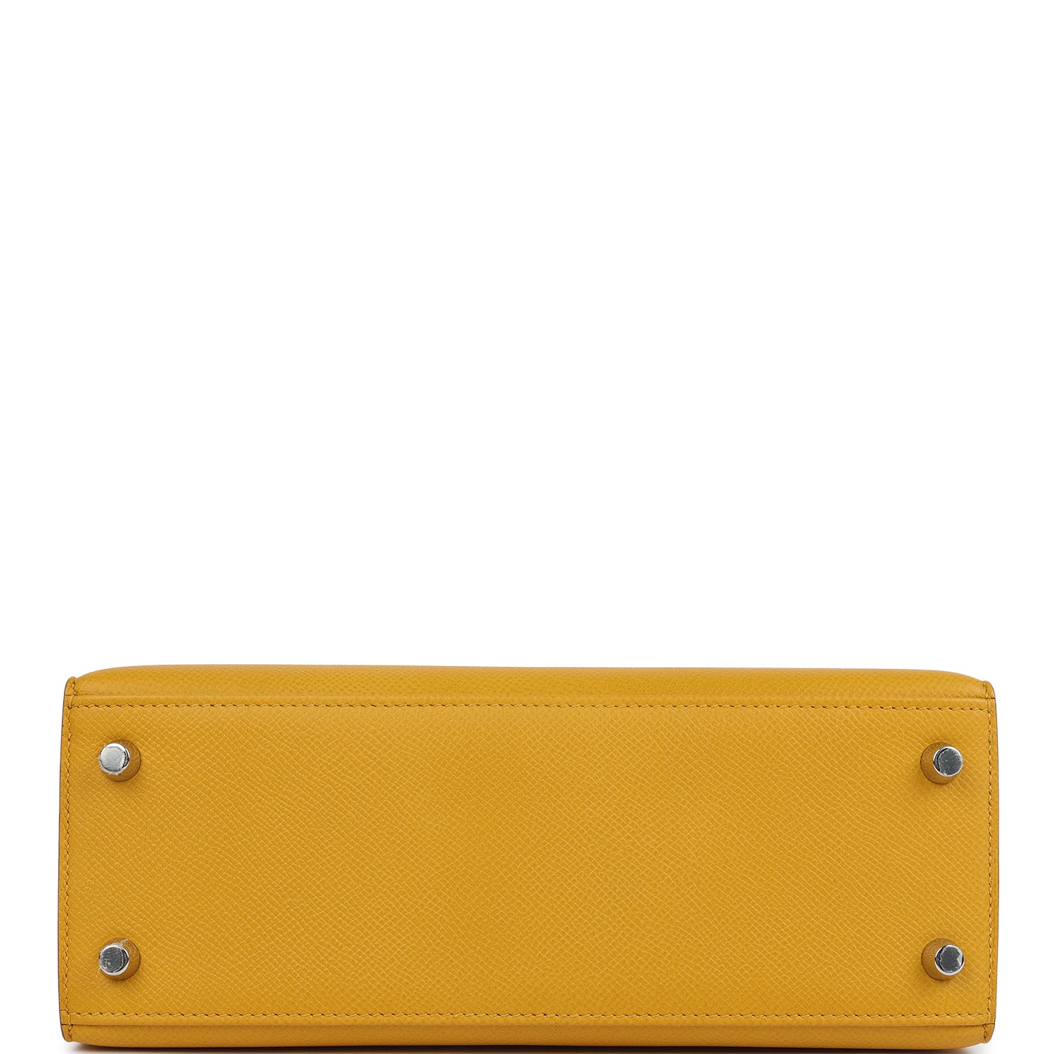 Hermes Kelly Sellier 25 Jaune Ambre Epsom Palladium Hardware