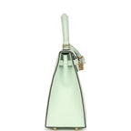 Hermes Kelly Sellier 25 Vert Peppermint Epsom Permabrass Hardware