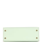 Hermes Kelly Sellier 25 Vert Peppermint Epsom Permabrass Hardware