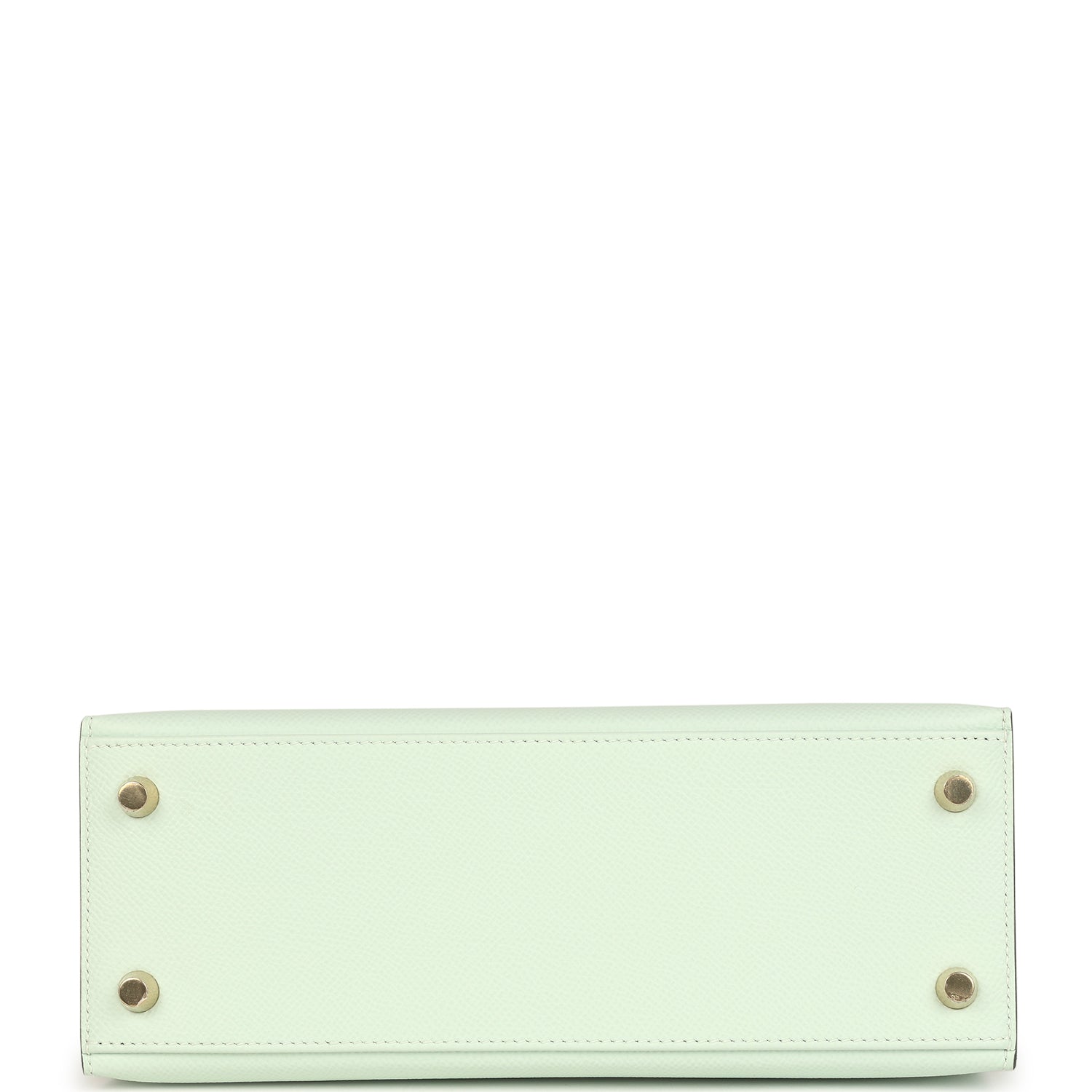 Hermes Kelly Sellier 25 Vert Peppermint Epsom Permabrass Hardware