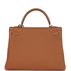 Hermes Kelly Retourne 32 Gold Togo Palladium Hardware