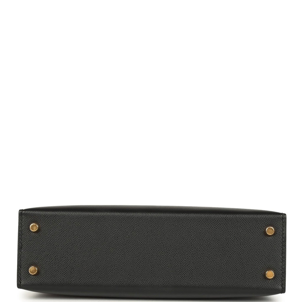 Hermes Kelly Sellier 20 Black Madame and Shiny Alligator Touch Gold Hardware