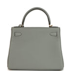 Hermes Kelly Retourne 28 Gris Mouette Togo Gold Hardware