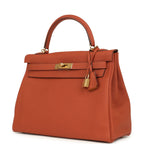 Hermes Special Order (HSS) Kelly Retourne 32 Cuivre Verso Togo Gold Hardware