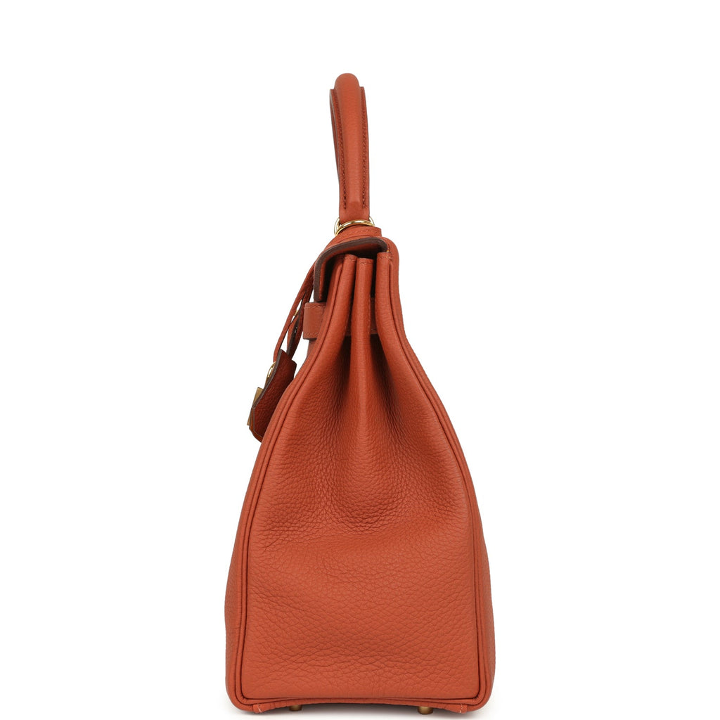 Hermes Special Order (HSS) Kelly Retourne 32 Cuivre Verso Togo Gold Hardware