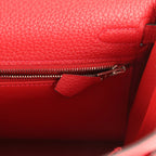 Hermes Kelly Retourne 25 Rouge Casaque Togo Palladium Hardware