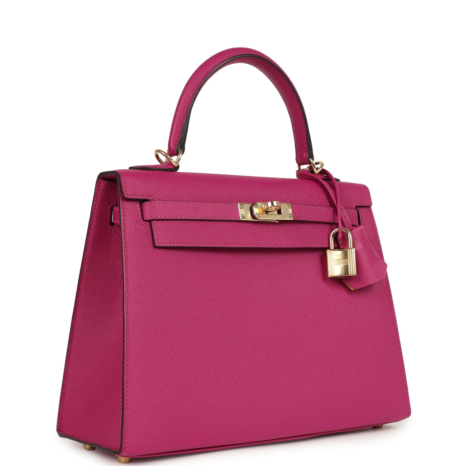 Hermes Special Order (HSS) Kelly Sellier 25 Rose Pourpre Verso Epsom Permabrass Hardware