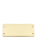 Vintage Hermes Kelly Sellier 28 Parchemin Box Gold Hardware