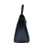 Hermes Kelly Sellier 28 Bleu Navy Epsom Palladium Hardware
