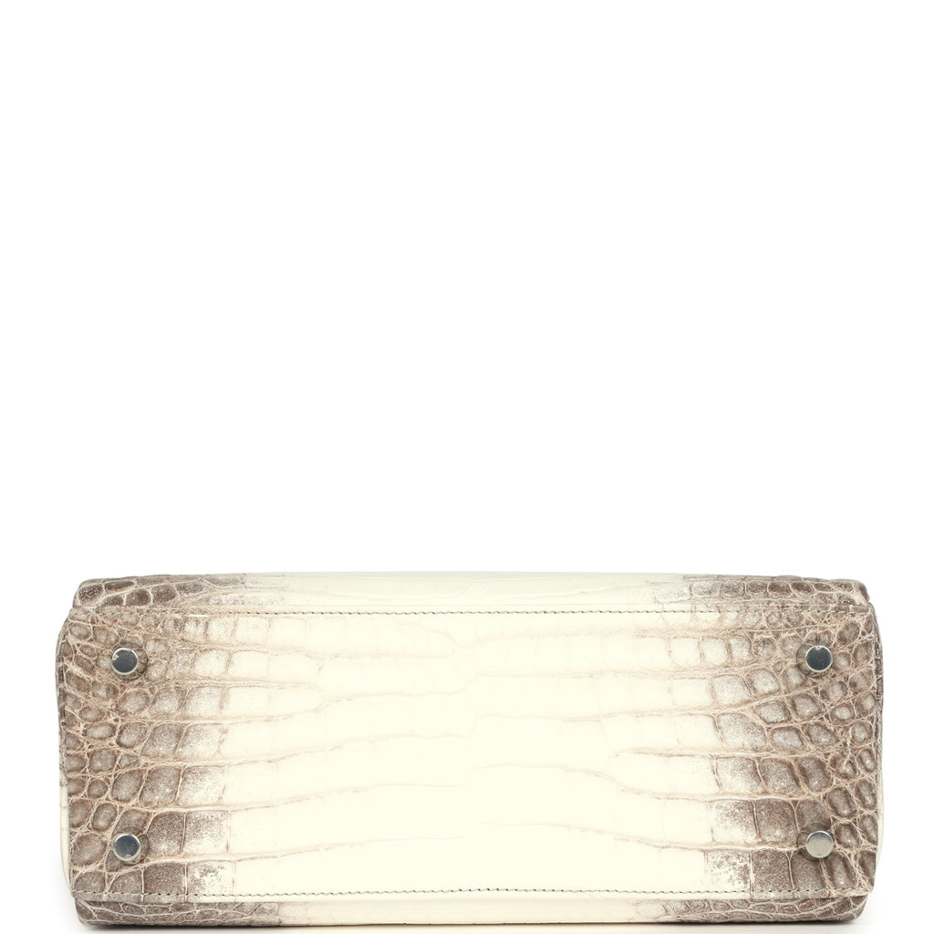 Hermes Kelly Retourne 25 Himalaya Niloticus Crocodile Palladium Hardware