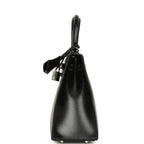 Hermes Kelly Sellier 25 Black Box Palladium Hardware