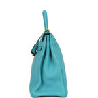 Hermes Kelly Retourne 35 Turquoise Togo Gold Hardware