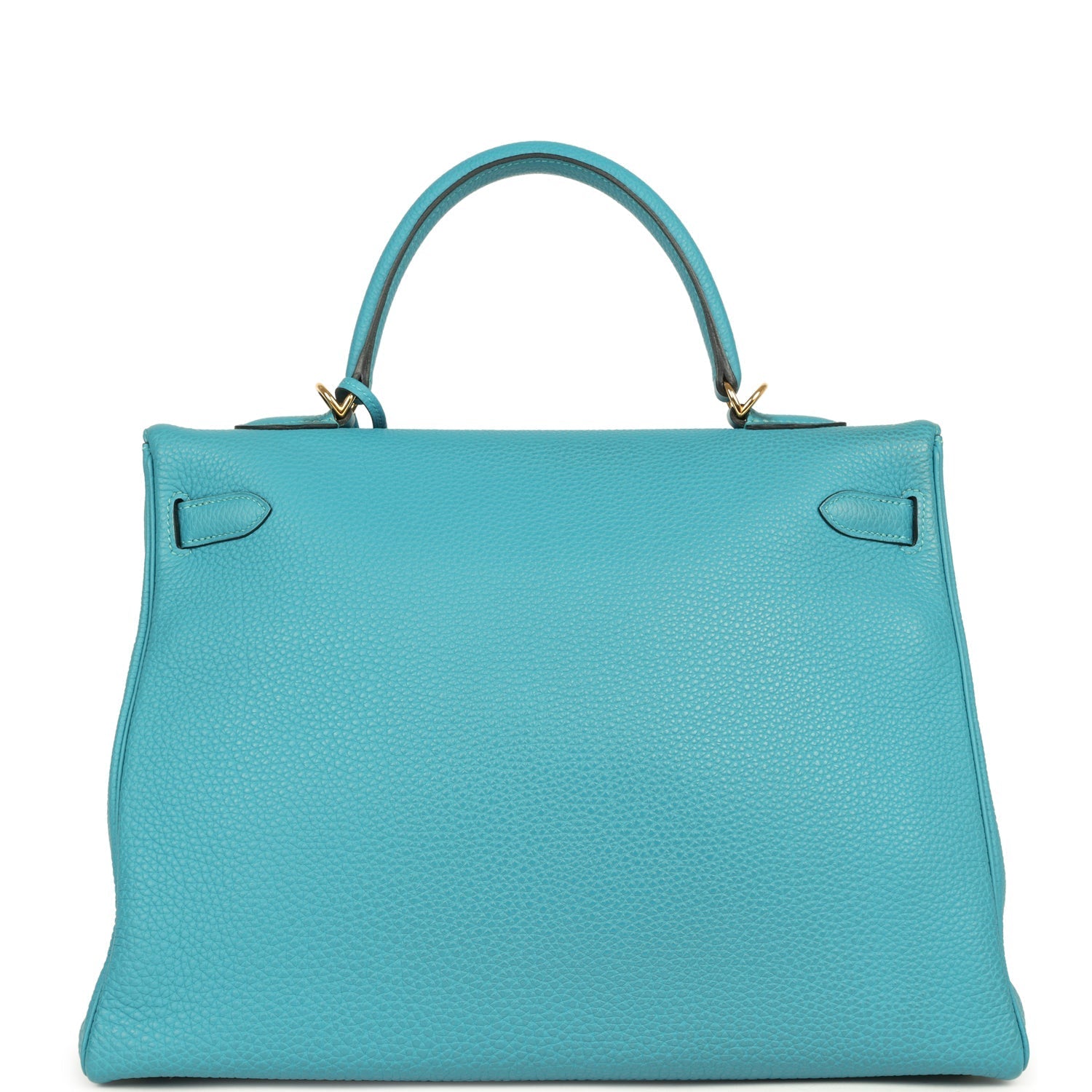 Hermes Kelly Retourne 35 Turquoise Togo Gold Hardware