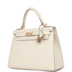 Hermes Kelly Sellier 28 Craie Epsom Gold Hardware