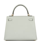 Hermes Kelly Sellier 25 Bleu Glacier Epsom Gold Hardware