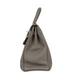 Hermes Kelly Retourne 35 Etain Togo Gold Hardware