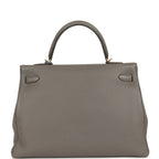 Hermes Kelly Retourne 35 Etain Togo Gold Hardware