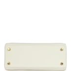 Hermes Kelly Retourne 25 New White Swift Gold Hardware