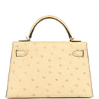 Hermes Kelly Sellier 20 Parchemin Ostrich Gold Hardware