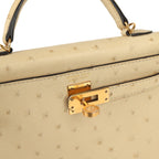 Hermes Kelly Sellier 20 Parchemin Ostrich Gold Hardware