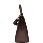 Hermes Kelly Sellier 25 Rouge Sellier Epsom Palladium Hardware