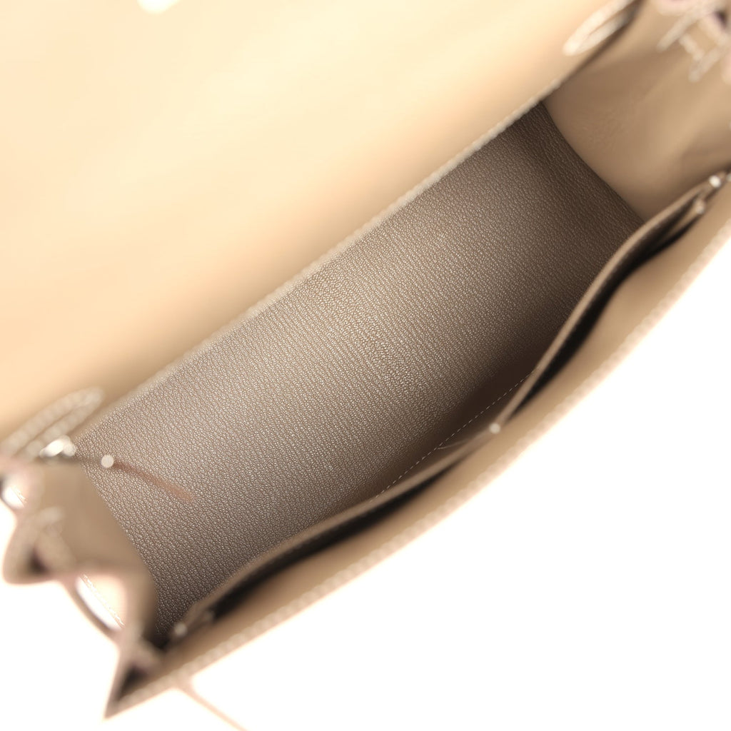 Hermes Kelly Sellier 28 Etoupe Epsom Palladium Hardware