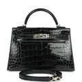 Hermes Special Order (HSS) Kelly Sellier 20 Vert Rousseau Verso Shiny Alligator Mississippiensis Palladium Hardware