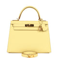 Hermes Kelly Sellier 28 Jaune Poussin Epsom Gold Hardware