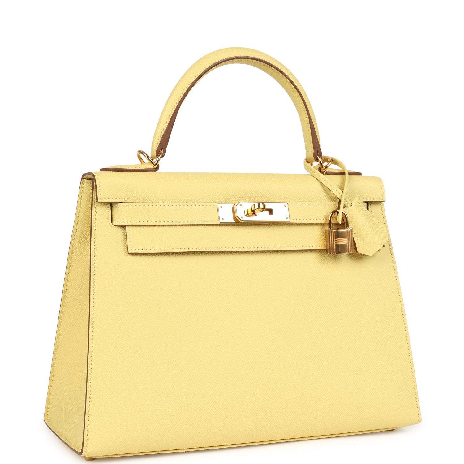 Hermes Kelly Sellier 28 Jaune Poussin Epsom Gold Hardware