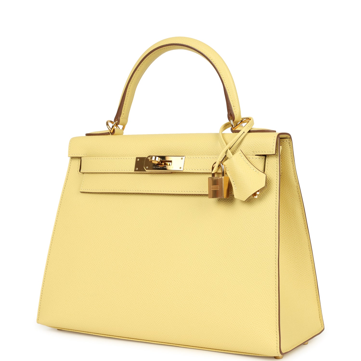 Hermes Kelly Sellier 28 Jaune Poussin Epsom Gold Hardware
