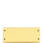 Hermes Kelly Sellier 28 Jaune Poussin Epsom Gold Hardware