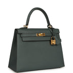 Hermes Kelly Sellier 25 Bleu Orage Epsom Gold Hardware