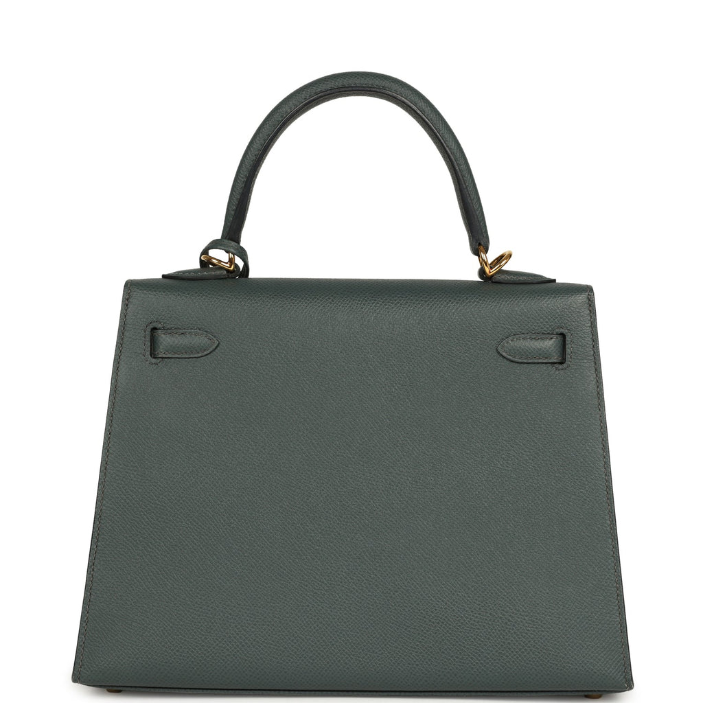 Hermes Kelly Sellier 25 Bleu Orage Epsom Gold Hardware