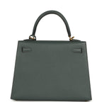 Hermes Kelly Sellier 25 Bleu Orage Epsom Gold Hardware