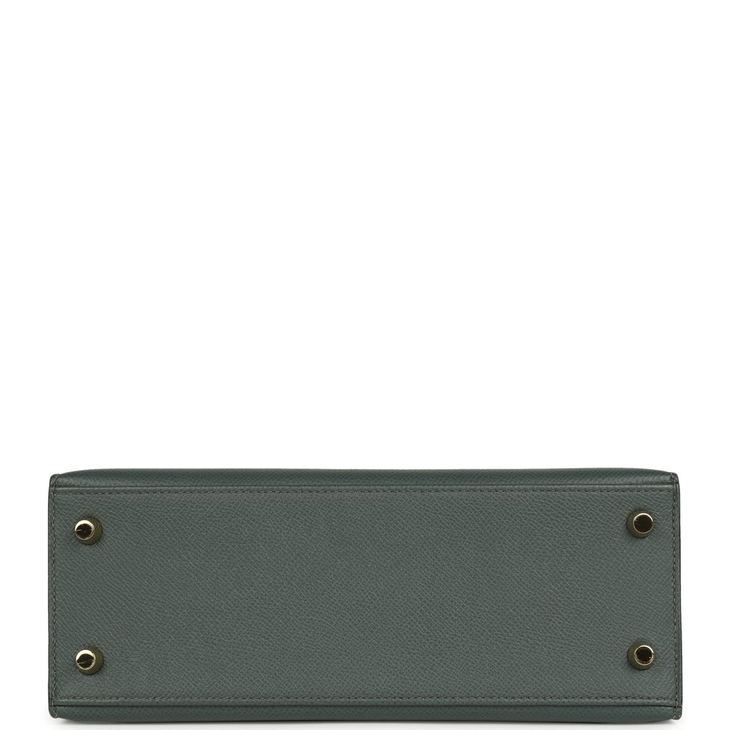 Hermes Kelly Sellier 25 Bleu Orage Epsom Gold Hardware