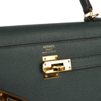 Hermes Kelly Sellier 25 Bleu Orage Epsom Gold Hardware