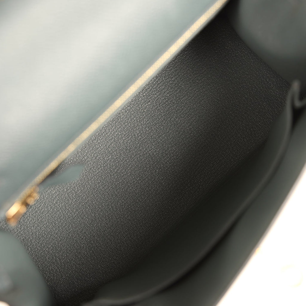 Hermes Kelly Sellier 25 Bleu Orage Epsom Gold Hardware