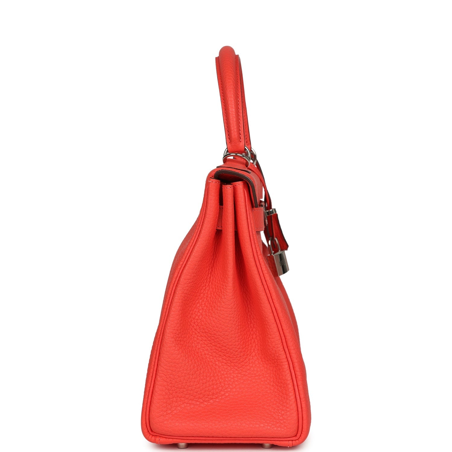 Hermes Kelly Retourne 28 Rose Texas Clemence Palladium Hardware