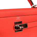 Hermes Kelly Retourne 28 Rose Texas Clemence Palladium Hardware