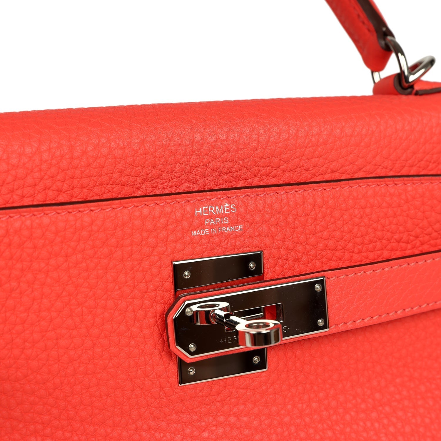Hermes Kelly Retourne 28 Rose Texas Clemence Palladium Hardware