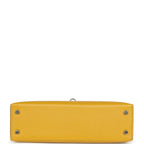 Hermes Kelly Sellier 20 Jaune Ambre Verso Chèvre Mysore Palladium Hardware
