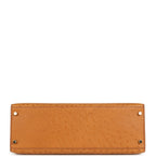Hermes Kelly Sellier 35 Cognac Ostrich Gold Hardware