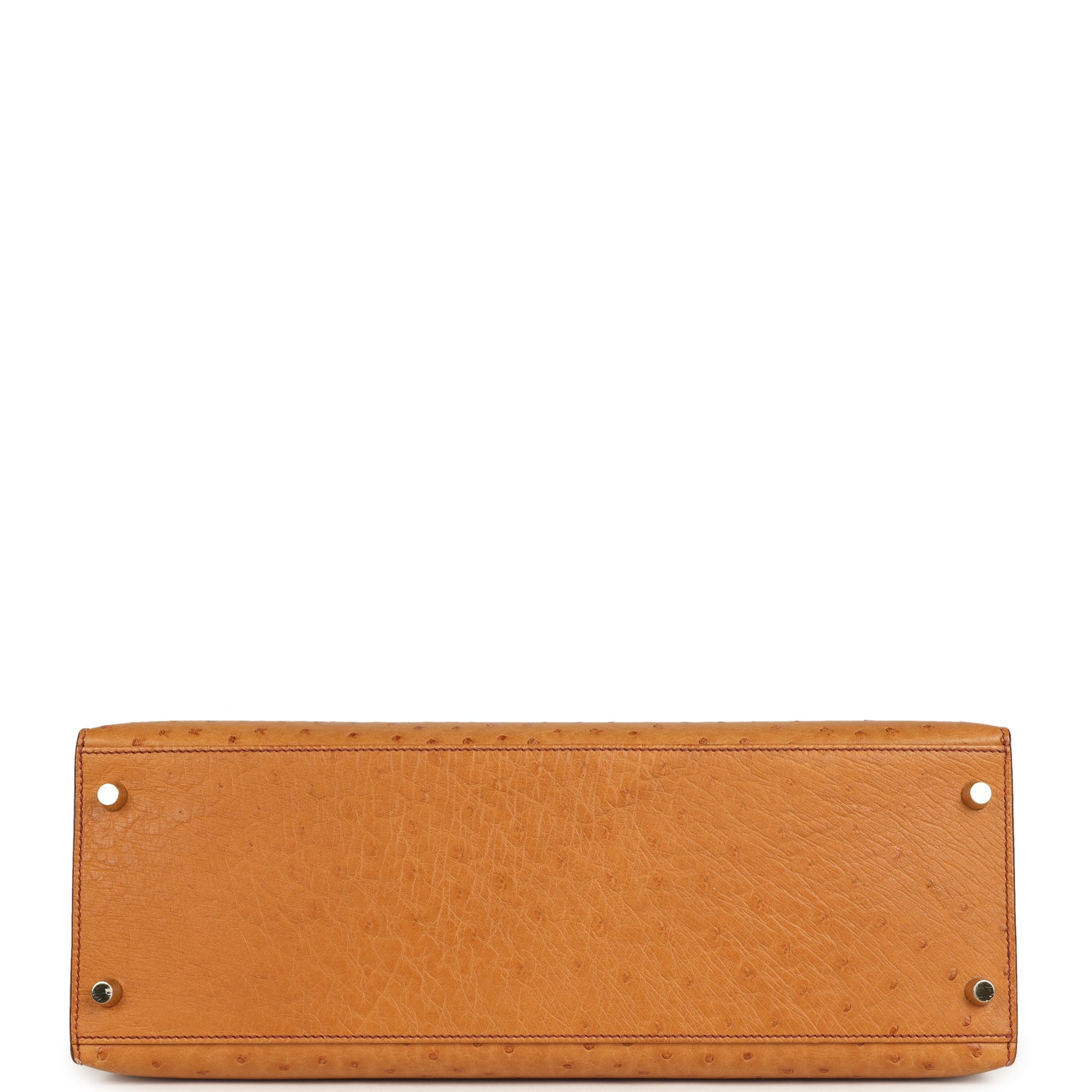 Hermes Kelly Sellier 35 Cognac Ostrich Gold Hardware